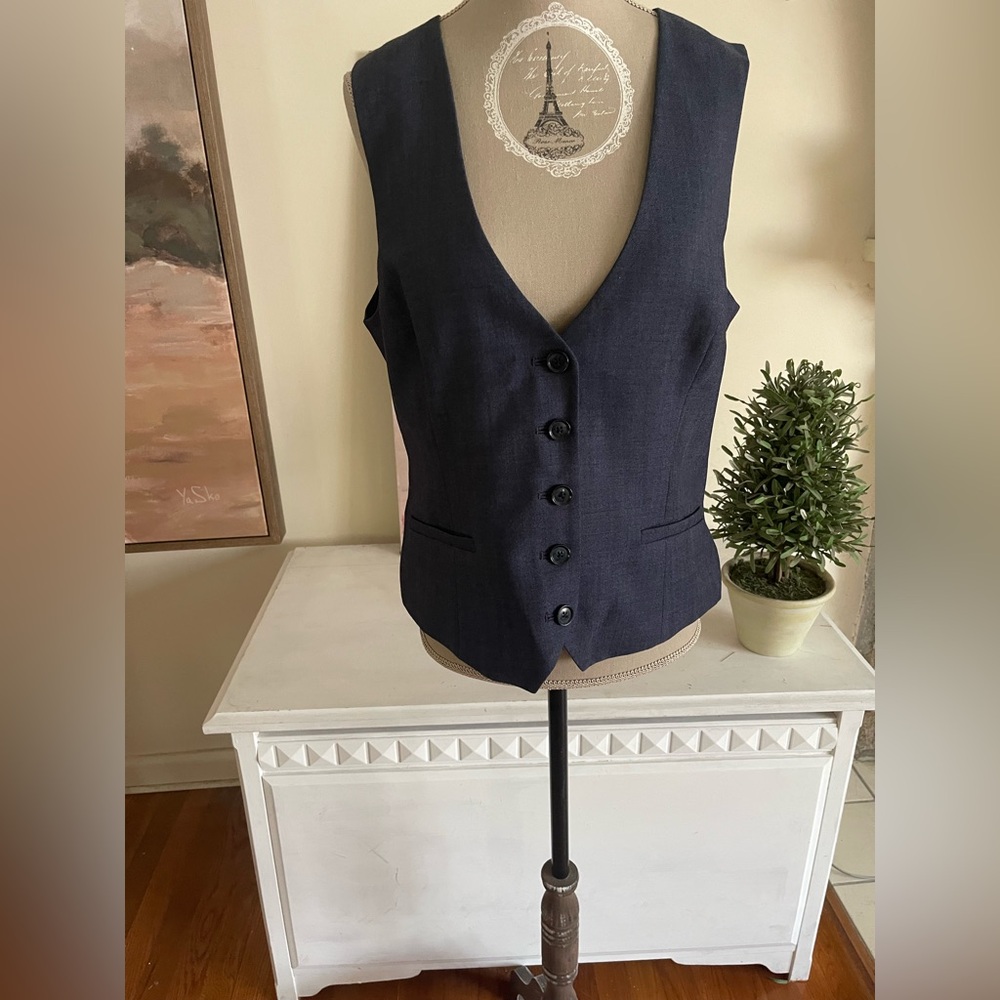 Banana Republic Blue Tailored Vest